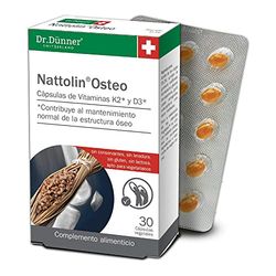 Salus - Nattolin Osteo Complemento Alimenticio - 30 Cápsulas - Contribuye al Mantenimiento de los Huesos y la Estructura Ósea - Contiene Aceite de Lino Virgen, Vitamina K2 y D3