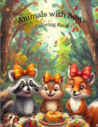 Animals with Bows: coloring book