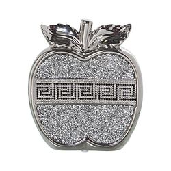 Rysunek MANZANA CERÁMICA GRIS/PLATA C/BRILLOS 16 x 6 x 18 cm