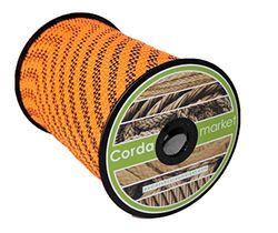 Cordamarket 8mm, Corda drizza Unisex-Adulto, Arancione Fluo, 50mts
