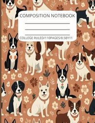 Vintage dogs composition notebook: Vintage notebook