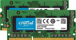 Crucial CT2KIT25664BF160BJ 4 GB Kit (2 GB x 2) (DDR3L, 1600 MT/s, PC3L-12800, Single Rank, SODIMM, 204-Pin) Memory
