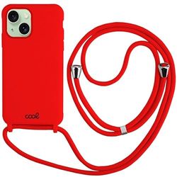 Cover Cool per iPhone 15 Plus Cordino Liscio Rosso