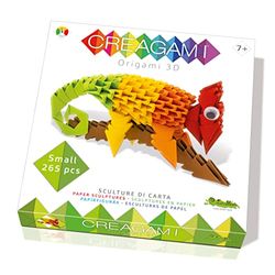 CreativaMente-141333 Creagami-Camaleonte-Origami 3D, Multicolore, 717