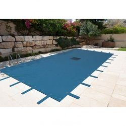 Provence Outillage 2505 Lona retangular piscina de 8 x 14, cor cinzento-azulado
