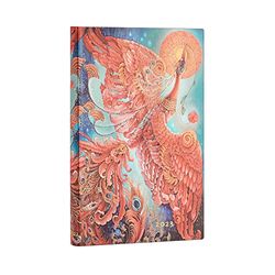 Paperblanks Agendas Flexis à Couverture Souple de 12 Mois 2023 Oiseau de Feu | Horizontal | Maxi (135 × 210 mm)