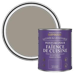 Rust-Oleum Peinture Brune Résistante à l'eau pour Faïence de Cuisine, Finition Satinée - Truffe 750ml