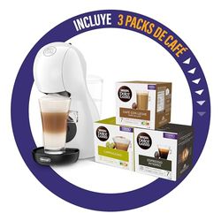 Dolce Gusto De'Longhi Nescafé Piccolo XS EDG110.WB Koffiezetapparaat, inclusief 3 verpakkingen capsules, supercompact design, handmatig koffiezetapparaat voor koffie en andere dranken, 1500 W, wit