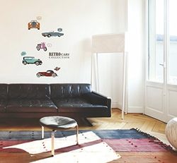 Ambiance-Live Muursticker sticker retro autoverzameling