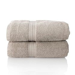ALCLEAR - Set di asciugamani premium in spugna, disponibili in 6 colori e 5 dimensioni, composto da 2 asciugamani per sauna da 70x200 cm color grigio platino - standard Oeko-Tex 100