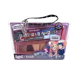 Bratz x Krash Kosmetics - Iconic Kouplez Eyeshadow Palette - Yasmin & Eitan - Sombra de ojos mate; glitter y metal - Eyeliner acuarela - Pincel doble incluido