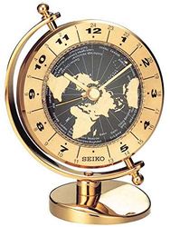 Seiko Relógio unissexo analógico com correia em couro QHG106G, Ouro maciço, Correia