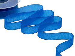 Furlanis - Velo Luminoso, Nastro Decorativo Italiano Per Confezioni, Bomboniere, Pacchi Regalo - Blu Cina, 10 mm x 20 m