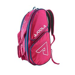 JOOLA Tour Elite Pickleball Bag – Zaino & Borsone per racchette e accessori Pickleball – Tasche termiche isolate per contenere 4+ pagaie – con gancio per recinzione, Rosa acceso/blu, Taglia unica