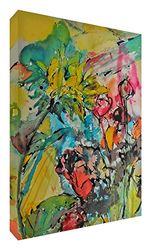 Feel Good Art Toile aux Couleurs Vives Appartenant de l'Artiste Val Johnson Gallois Beauty 60 x 40 x 4 cm Grand