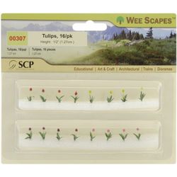SCP cerdas de 16/Pkg-, Otros, diseño de Tulipanes, Multicolor