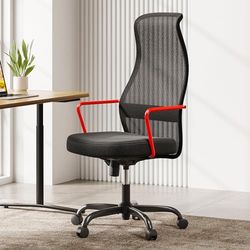 SIHOO Chaise de Bureau Ergonomique M101C - Conception du Dossier en S Doublement Épurée, Chaise de Bureau Grande et Robuste, Coussin de Siège à Haute Résilience, Chaise d'Ordinateur (Rouge)