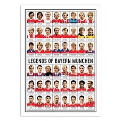 WALL EDITIONS Art Poster Legends of Bayern Munchen Olivier Bourdereau - Formato: 50 x 70 cm