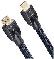 Amazon Basics - Cable HDMI trenzado - 7.6 m, Negro