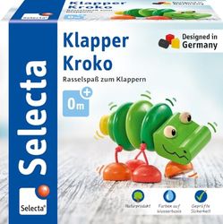 Selecta- Krokodil Sonajero de cocodrilo, Multicolor, 10 cm (61044)