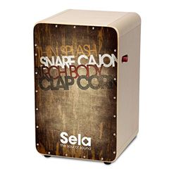 Sela SE 079 Casela Pro Cajon met Snare On/Off mechanisme, speelklaar opgebouwd vintage bruin