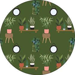 Bonateks, Round Digital Printed Mouse Pad, Non-Slip Base, for Office and Home, Diameter:22cm
