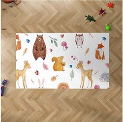 Oedim - Tappeto per Bambini con Animali Domestici, in PVC, 95 x 95 cm, Tappeto in Vinile, Decorazione per la casa, Pavimento sintasol