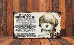 Shawprint Limited MY DOG'S BEDTIME PRAYER RETRO STYLE METAL TIN SIGN/PLAQUE (139H3DR) GOLDENDOODLE