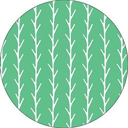Bonateks, Ronde digitaal bedrukte muismat, antislip onderkant, voor kantoor en thuis, diameter: 22 cm