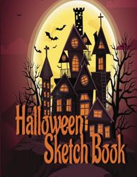 Halloween Sketch Book for Kids Blank Drawing Notepad Pages Notebook