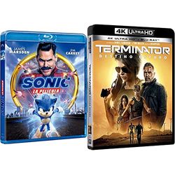 Sonic: La Pelicula (BD) [Blu-ray] + Terminator Destino Oscuro (Ultra-HD 4K + Blu-Ray) [Blu-ray]