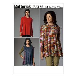Patterns Butterick 6136 Misure ZZ/L (44/46) XL (48-50) e XXL (52-54) / Tunica per Donna Taglia L