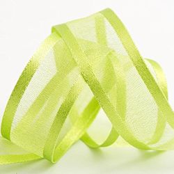 Italian Options - Satin Edge Organza Ribbon - 38mm x 25M - Light Green