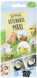Heitmann Eierfarben - Banderole lapin de Pâques Maxi – 12 manches en 4 motifs 1018956 Coloré 17 x 8 x 1 cm