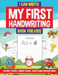 I Can Write My First Handwriting Book | Improve Handwriting | Alphabet Tracing | Number Tracing | Word Games | Learning