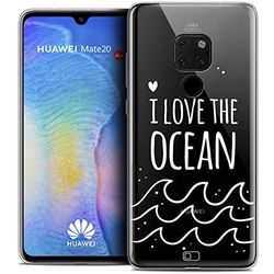 Caseink fodral för Huawei Mate 20 (6.5) fodral [kristallgel HD sommarkollektion design I Love Ocean - mjuk - ultratunn - tryckt i Frankrike]