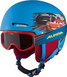 ALPINA Unisexe - Enfants, ZUPO Disney Set Casque de Ski, Cars, 51-55 cm