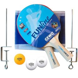 GEWO ITTF - Set di racchette da ping pong Free-Time blu