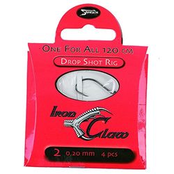 Iron Claw 109608 Drop Shot Rig One For All Gancio Associato, Argento, 120 cm