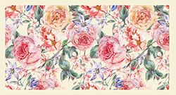 Doge Milano Chemin de cuisine, 100% Made in Italy, Tapis résistant aux taches avec impression numérique, Tapis antidérapant et lavable, Modèle Fleurs - Benedicto, cm 100x52