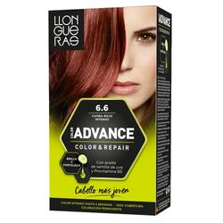 Llongueras Tintura per Capelli, Color Advance Hair Colour, 200 gr, 6.6-Dark Red Intense