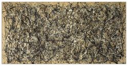 Artopweb Pollock One Number 31, 1950–50 x 100 cm dekorativ panel, MDF (medeltät träfiberplatta), papper, bunt, 100 x 50 cm