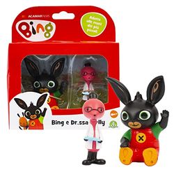 Giochi Preziosi Bing - Paire de Mini Personnages, Bing Assis saluant et Dr. Molly avec Votre Dossier, adapté aux Mains des Tout-Petits, pour Les Enfants à partir de 18 Mois, BNG10