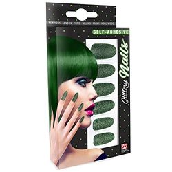 Widmann ? Set 12 ongles brillantes autocollantes Womens, vert, Taille unique, vd-wdm05353