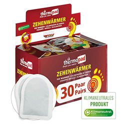THERMOPAD Aquecedores de dedos - 30 pares - calor natural até 8 horas - para todos os sapatos - ativado pelo ar imediatamente