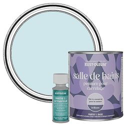 Rust-Oleum Blue Water-Resistant Bathroom Tile Paint in Gloss Finish - Duck Egg 750ml