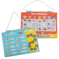 J.A.D.E - Weekplanner Dankbaarheid Voor Kinderen - Montessori - 141511 - Educatief Spel - Multicolor - Stof - Stemming - Slaap - Spel Voor Kinderen - Frans Ontwerp - Jade - Vanaf 3 Jaar.