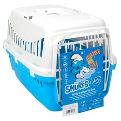 Smurfs duvoplus, Transportbox Smurfen 46 x 30 x 30 cm, deur met Fast-Lock-sluitsysteem, hygiënisch – wasbaar, veilig en comfortabel onderweg, voor honden of katten