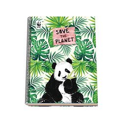 Notatnik spiralny A4 Twarda okładka 100 ark. - WWF - Save the Planet