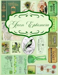 Green Ephemera for Junk Journal and Scrapbooking: | Green Ephemera Collection: +270 elements | One-Sided Decorative Paper | Perfect for Card Making, Scrapbooking , Paper Crafting